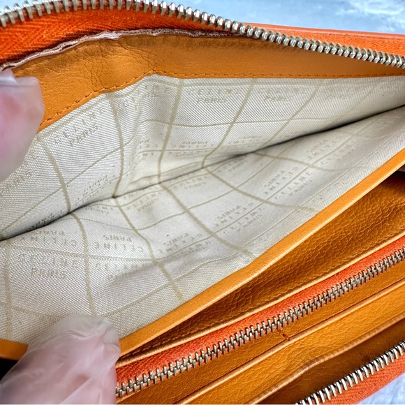 Celine Orange Leather long zippy wallet zip around wallet - Picture 11 of 16